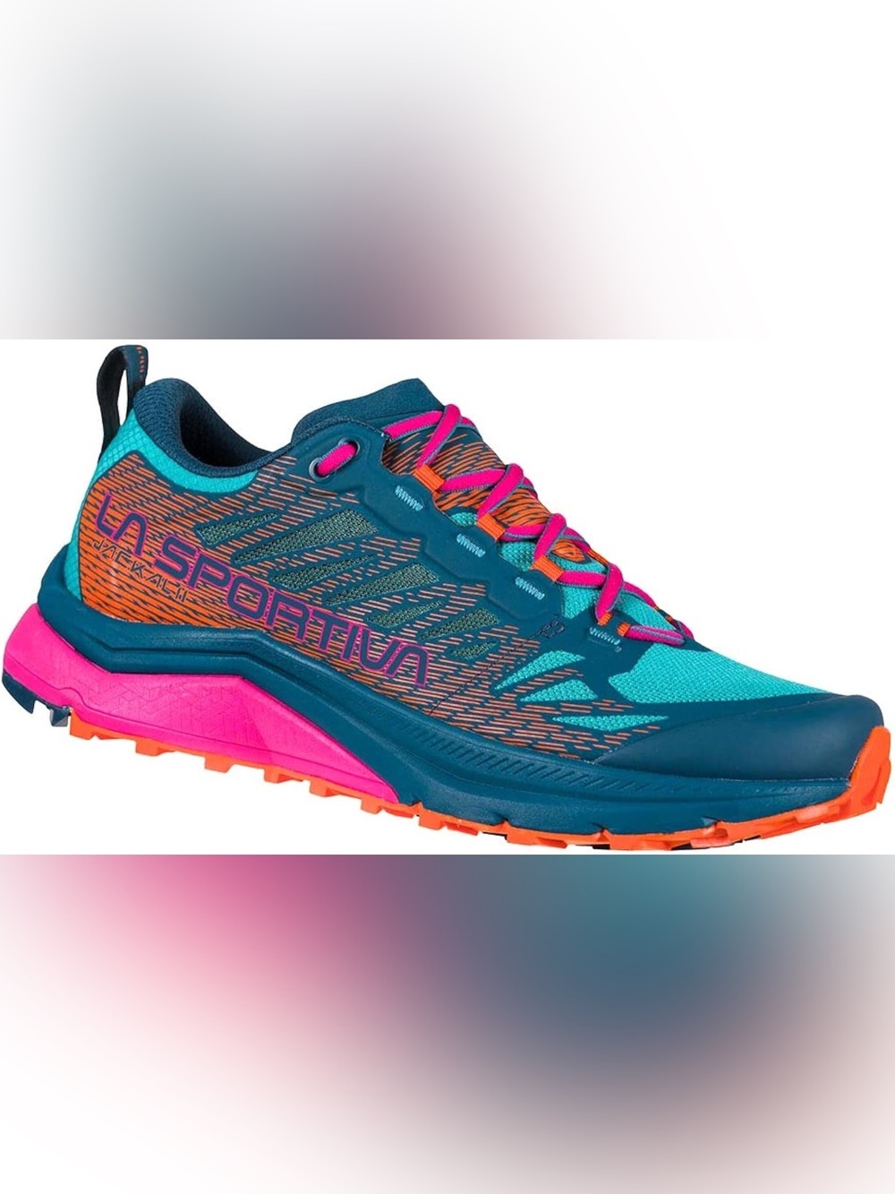 La Sportiva Jackal II Women Hiking Shoe Sz 7.5 Storm Blue Lagoon Lace Up Low Top